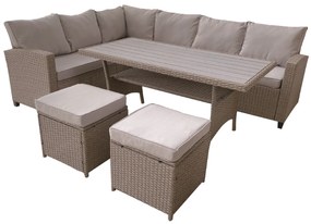 Zestaw mebli ogrodowych technorattanowych Nina cappuccino PATIO