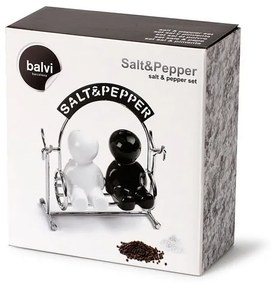 Solniczka i pieprzniczka ze stojakiem Salt &amp; Pepper – Balvi