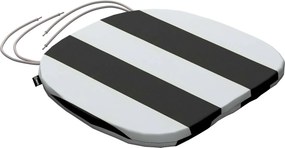 Poduszka na krzesło Bartek kolor czarny tkanina wzorzysta