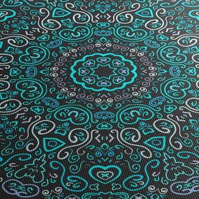 Obraz abstrakcji ozdobnej (z zegarem) (90x30 cm)