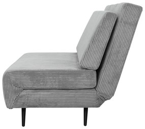 Jasnoszara sztruksowa rozkładana sofa 140 cm Mallory – Støraa