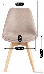 Zestaw Stół Okrągły Rozkładany HARRY 102-142 cm Dąb Artisan i 6 Krzeseł NEVEL Beżowych Skandynawskich