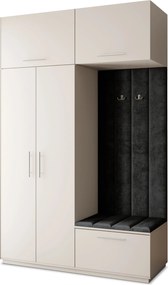 Masseno Garderoba REMA 150/240/60 cm Nowoczesna Szafa do Przedpokoju Kaszmir