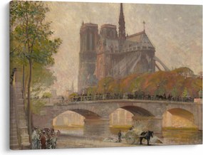 Obraz - Robert William Vonnoh, Notre Dame de Paris, reprodukcje (70x50 cm)