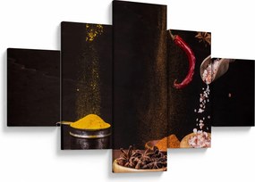 Obraz - Przyprawy w ruchu (125x70 cm)