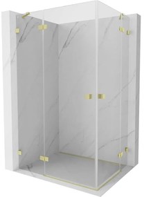 Mexen Lunar Duo kabina prysznicowa uchylna lewa 105 x 85 cm, transparent, złota szczotkowana - 834-105L-085P-55-00