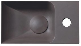Ciemnobrązowa betonowa umywalka 31x17 cm Piccolino – Sapho