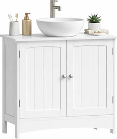 Biała szafka pod umywalkę nablatową w stylu skandynawskim F8-L73