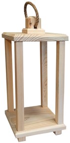 Lampion drewniany latarnia 40cm uchwyt baza pod stroik dekoracja + nóżki