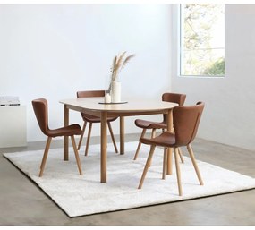 Brązowe metalowe krzesła zestaw 2 szt. Teslin – Unique Furniture