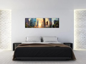 Obraz - Malowanie miasta (170x50 cm)