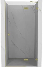 Mexen Lunar drzwi prysznicowe uchylne prawe 70 cm, transparent, złote szczotkowane - 834-070-000-55-00-P