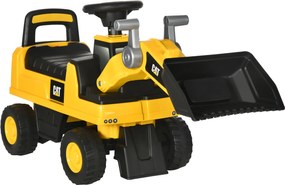 HOMCOM Koparka dla dzieci Siedzisko z łyżką Pojazd przesuwny Zabawka do jazdy dla maluchów | Aosom PL