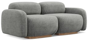 Szara sofa modułowa z materiału bouclé 190 cm Ailani – Makamii
