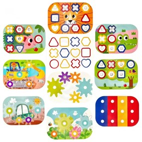 Woopie green konstrukcyjny box motoryczny montessori 12w1 fsc