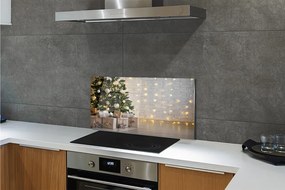 Panel szklany do Kuchni Zimowe Dekoracje i Choinki