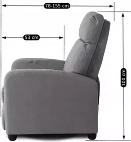Ergonomiczny fotel wypoczynkowy Vaco rozkładany