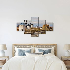 Obraz - Wiatraki Consuegra, Hiszpania (125x70 cm)