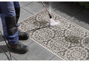 Szaro-kremowy chodnik odpowiedni na zewnątrz NORTHRUGS Jardin, 80x250 cm