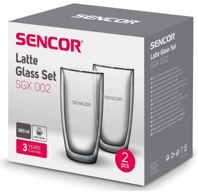 Sencor SGX 002 termo szklanki do latte 380 ml, 2szt.