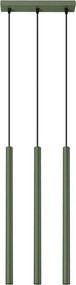 Oliwkowa lampa wisząca z trzema tubami - M086 C6-G26