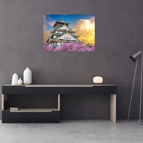 Obraz na szkle - Zamek Osaka (70x50 cm)