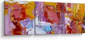 Obraz - Malarstwo olejne (z zegarem) (90x30 cm)