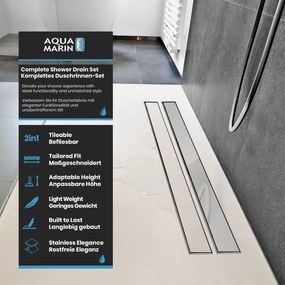 Odpływ liniowy 120 cm, stal nierdzewna, odporny na korozję