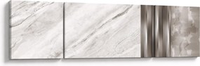 Obraz - Marmur ze srebrnymi liniami (170x50 cm)