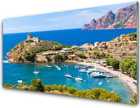 Szkło do Kuchni na Ścianę Rajska Zatoka U Podnóża Gór