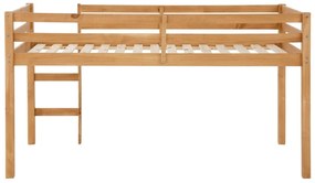 Podwyższone łóżko dziecięce z litego drewna sosnowego 90x200 cm Alpi – Støraa
