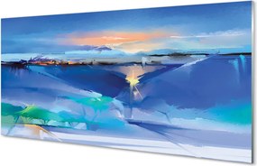 Szklany Panel Chmury nad Koronami Drzew