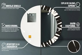 Abstrakcja geometria Lustro dekoracyjne okrągłe