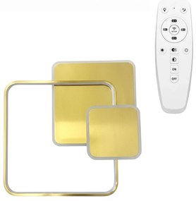 Lampa sufitowa APP1714-C plafon LED Złota Szczotkowana + pilot