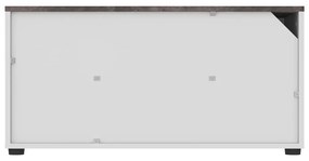 Biało-szara szafka pod TV w dekorze betonu 90x45 cm Angle – TemaHome