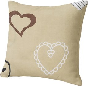 Bawełniana poszewka na poduszkę DEAMON POLY 45x45 cm, beżowy