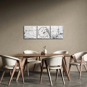 Obraz - Ściania (z zegarem) (90x30 cm)