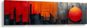 Obraz - Abstrakcyjny obraz miasta (170x50 cm)