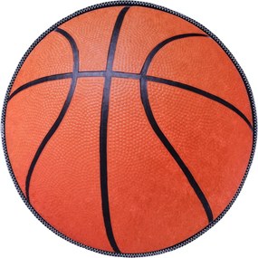 Pomarańczowy dywan dziecięcy odpowiedni do prania ø100 cm Basketball – Vitaus