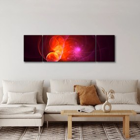 Nowoczesny obraz różowej abstrakcji (170x50 cm)