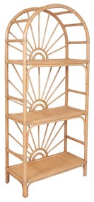 Regał z 3 półkami z rattanu - Naturalny - NEMERI