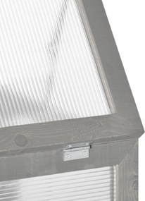 Outsunny Szklarnia Tunelowa Transparentna do Ogrodu Drewno Poliwęglan 58x44x78cm | Aosom PL