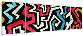 Obraz abstrakcji graficznej (170x50 cm)