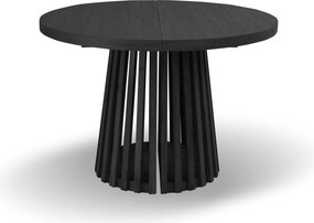 Stół rozkładany LAMELLI Czarny do Salonu Jadalni 110-210 x 110 x 76 cm, Okrągły