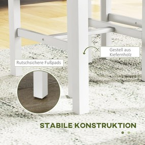 HOMCOM Zestaw mebli do jadalni stół z tapicerowanymi krzesłami i ławką 4 części komfortowy | Aosom PL