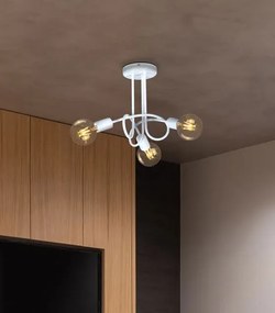 Biała lampa sufitowa supeł loft - S146-Tova