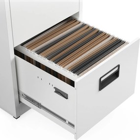 Metalowa szafka kartotekowa 46x62x102 cm Sara V3 biała