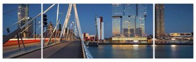 Obraz - Zmierzch w Rotterdamie, Holandia (170x50 cm)