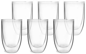 Zestaw 6 szklanek z podwójną ścianką Vialli Design NATALIE, 350 ml