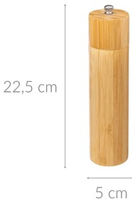 Młynek do pieprzu ręczny, z drewna bambusowego, Ø 5 cm